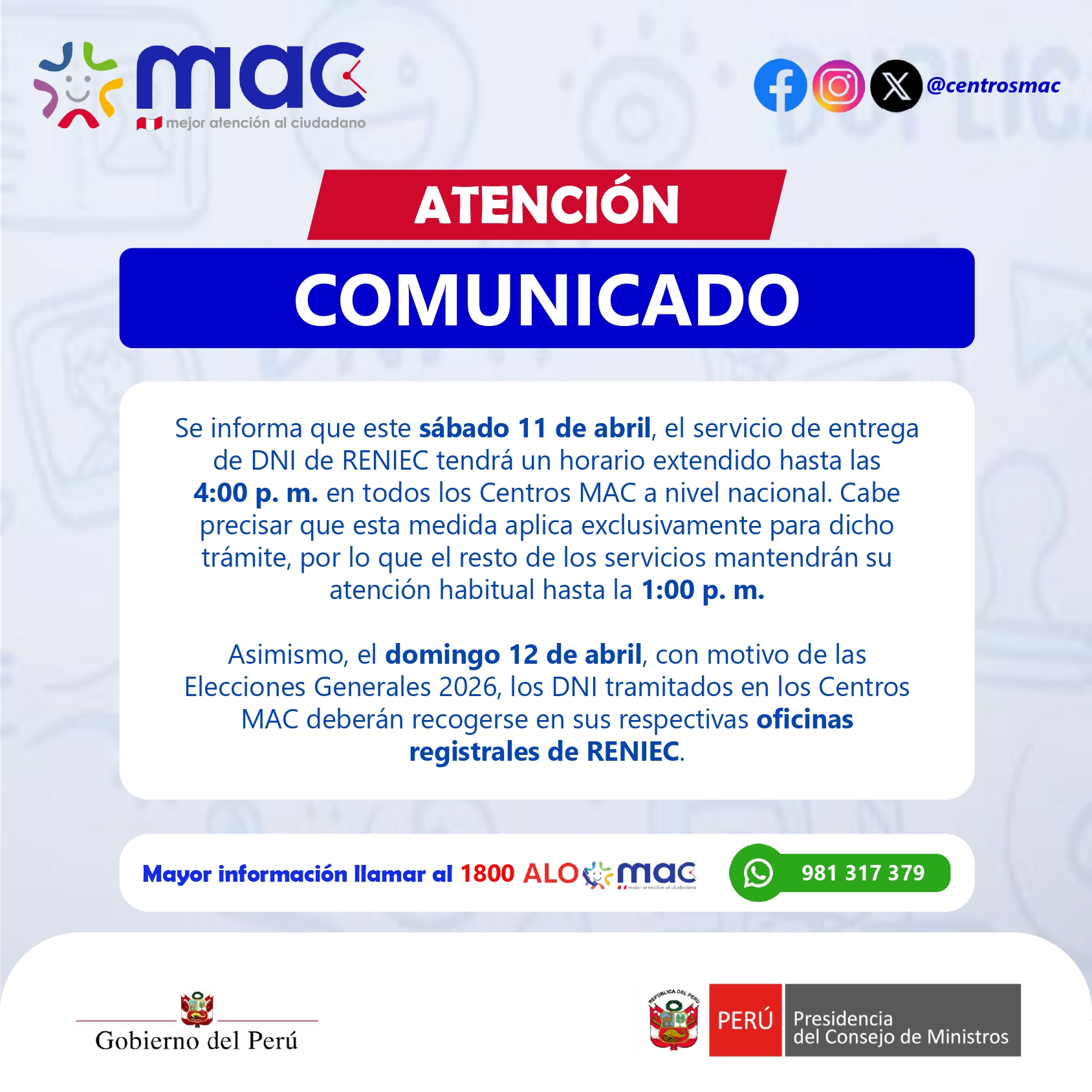 Comunicado 9.4.26